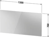 DURAVIT Licht & Spiegel Wandspiegel 600x700mm IP44 mit Beleuchtung und Schalter – matt, inkl. Befestigungsmaterial