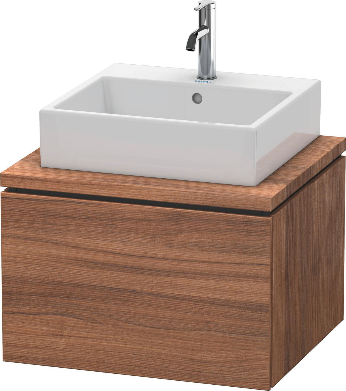 DURAVIT L-Cube Konsolenwaschtischunterbau 620 mm betongrau matt, 1 Auszug, wandhängend