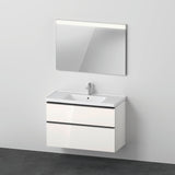 DURAVIT D-Neo Möbel-Set wandhängend 1000x480mm mit Waschtisch, Unterbau, Spiegel Eiche Sch.