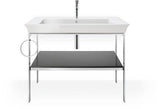 DURAVIT White Tulip Metallkonsole 984 mm von Philippe Starck – Höhenverstellbar, Weiß Seidenmatt