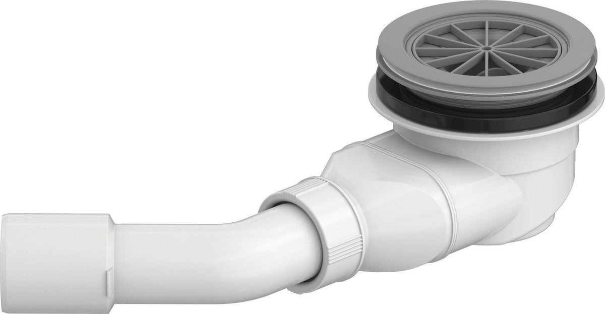 DURAVIT Sustano Duschwannenablauf 90 mm, Abgang waagrecht, DN 50, 50 mm Sperrwasserhöhe