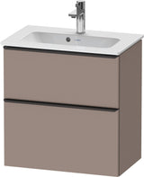 Duravit D-Neo Waschtischunterbau 610 mm betongrau matt mit Soft-Close und Bronze-Griff