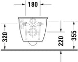 DURAVIT Wand-WC Darling New 540 mm Tiefspüler mit Durafix in Weiß