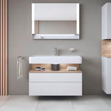 DURAVIT Waschtisch Qatego Studio F. A. Porsche 1000 mm Weiß mit Hahnlochbank und HygieneGlaze