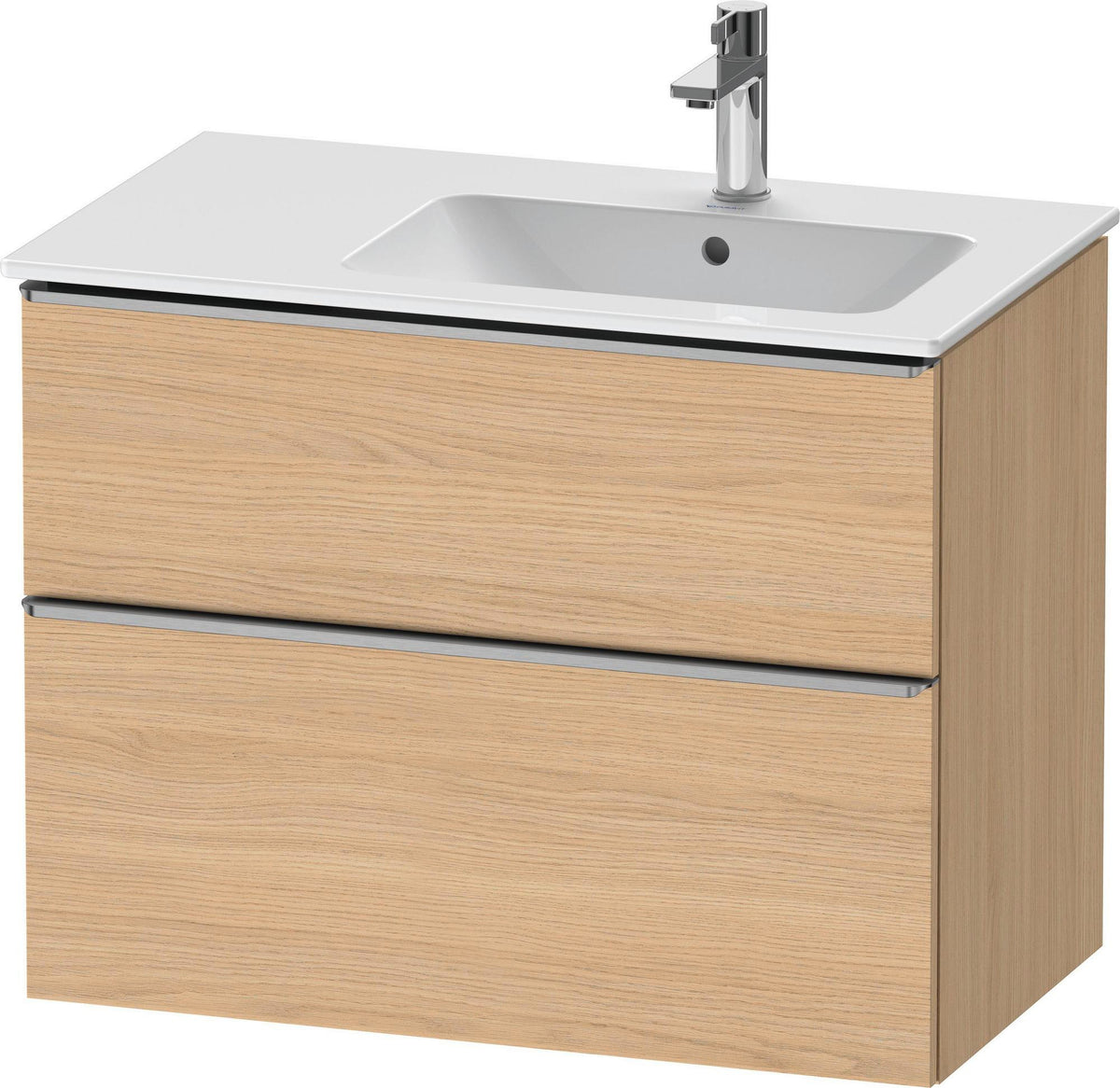 DURAVIT D-Neo Waschtischunterbau 810 mm Weiß Matt mit Bronze Griff und Soft-Close