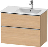 DURAVIT D-Neo Waschtischunterbau 810 mm Weiß Matt mit Bronze Griff und Soft-Close