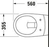 Duravit Wand-WC D-Code basic 560 mm Tiefspüler weiß mit HygieneGlaze