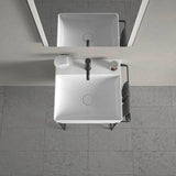 DURAVIT DuraSquare Waschtisch 500 mm weiß ohne Überlauf mit 1 Hahnloch für Möbelmontage