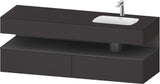 DURAVIT Qatego Einbauwaschtisch mit Konsolenwaschtischunterbau 1600 mm Weiß Matt