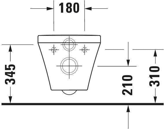 DURAVIT DuraStyle Wand-WC 540 mm Tiefspüler spülrandlos mit WonderGliss