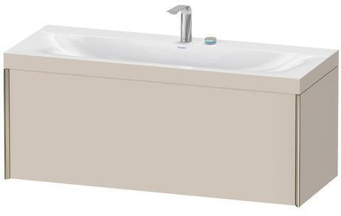 Duravit Möbelwaschtischset XViu 1200x480mm mit Unterbau, 1 Auszug, Ahorn mitte