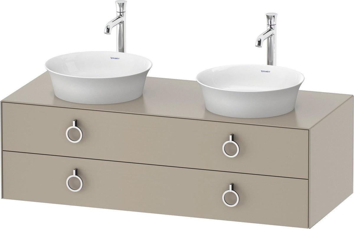 DURAVIT White Tulip Waschtischunterbau 1300 mm, 2 Schubkästen, wandhängend, Weiß Seidenmatt