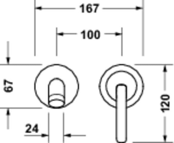 DURAVIT Balcoon Einhebel-Waschtischmischer Unterputz 221 mm Chrom Hochglanz