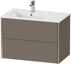 flannel grey seidenmatt / Mitteldichte Faserplatte (MDF) / 2Schubk.,champ.matt/flan.grey