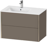Duravit XViu Waschtischunterbau 810 mm wandhängend mit 2 Schubkästen, weiß matt, für Waschtisch links
