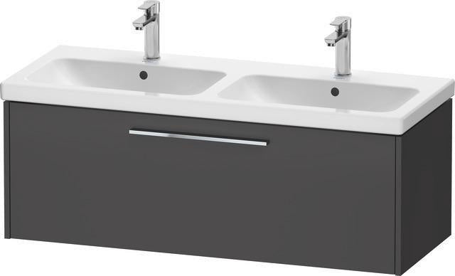 DURAVIT D-Code 2.0 Waschtischunterbau wandhängend 1184 mm mit 1 Auszug, Griff Chrom, Basalt Matt