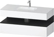 DURAVIT Qatego Studio F. A. Porsche Einbauwaschtisch mit Konsolenwaschtischunterbau 1200 mm Weiß Matt