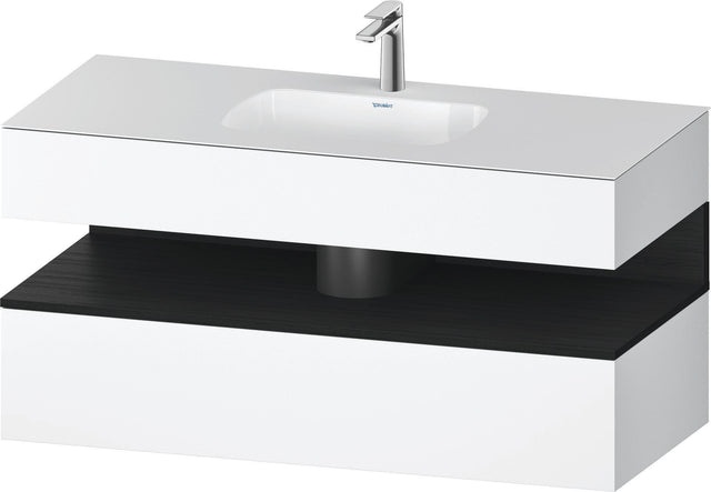 DURAVIT Qatego Studio F. A. Porsche Einbauwaschtisch mit Konsolenwaschtischunterbau 1200 mm Weiß Matt