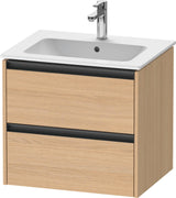 DURAVIT Ketho.2 Waschtischunterbau 610 mm betongrau matt mit 2 Schubkästen und Soft-Close