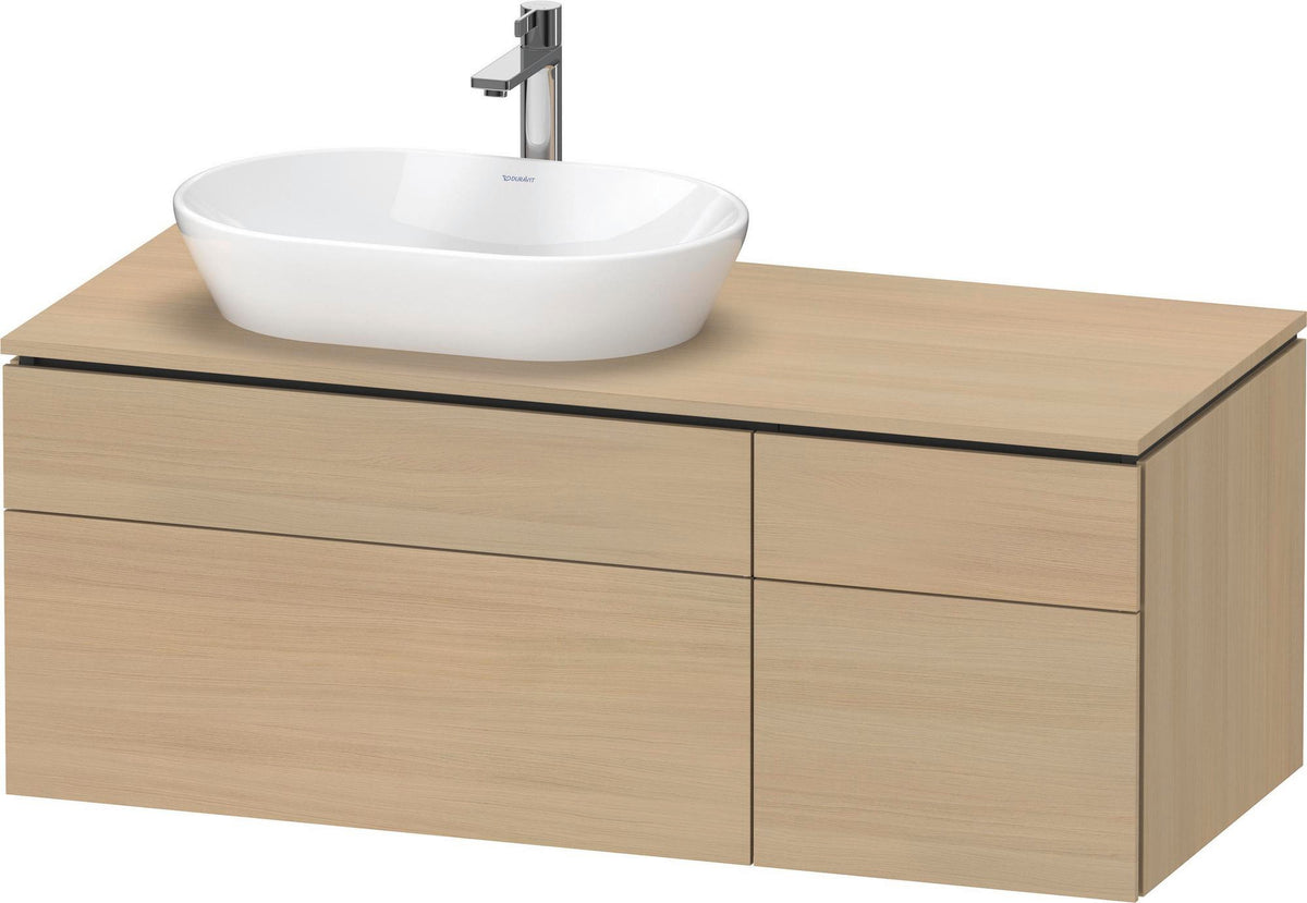 DURAVIT L-Cube Waschtischunterbau 1220 mm taupe supermatt mit Tip-On-Technik und Soft-Close