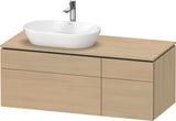 DURAVIT L-Cube Waschtischunterbau 1220 mm taupe supermatt mit Tip-On-Technik und Soft-Close
