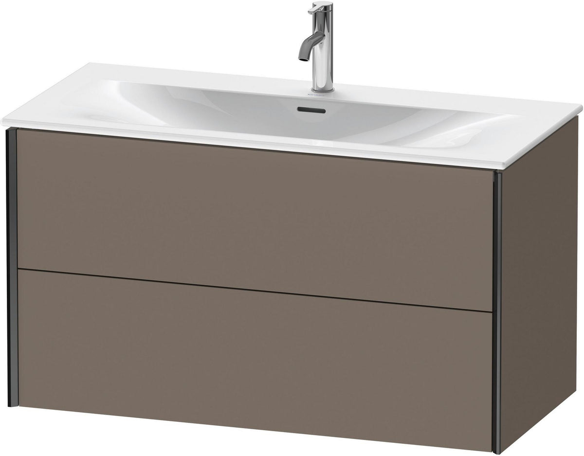 DURAVIT XViu Waschtischunterbau wandhängend 1010 mm, 2 Schubkästen, weiß matt – mit Tip-On-Technik