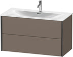flannel grey seidenmatt / grau / 2Schubk.,schwarz matt/flan.grey