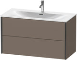 DURAVIT XViu Waschtischunterbau wandhängend 1010 mm, 2 Schubkästen, weiß matt – mit Tip-On-Technik