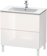 Duravit L-Cube Waschtischunterbau 820 mm taupe matt, 2 Auszüge, bodenstehend