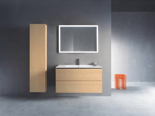 Duravit L-Cube Waschtischunterbau 1020 mm taupe matt – wandhängend, 2 Schubkästen, Tip-On