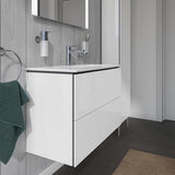 DURAVIT L-Cube Waschtischunterbau 820 mm weiß matt mit 2 Schubkästen und Tip-On-Technik