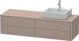 Duravit XSquare Waschtischunterbau 1600 mm betongrau matt, 4 Schubkästen, wandhängend