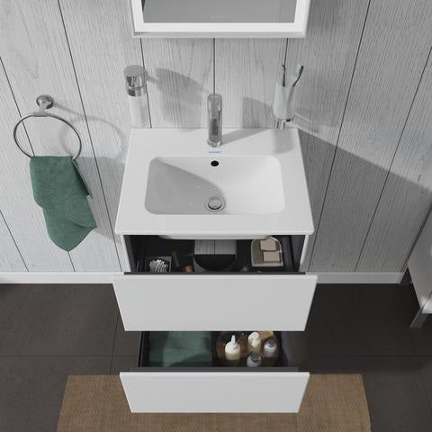 DURAVIT ME by Starck Möbelwaschtisch 530 mm, 1 Hahnloch, mit Überlauf, weiß