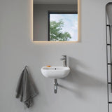 Duravit D-Code Handwaschbecken 360 mm mit Überlauf, 1 Hahnloch rechts, wandhängend, weiß