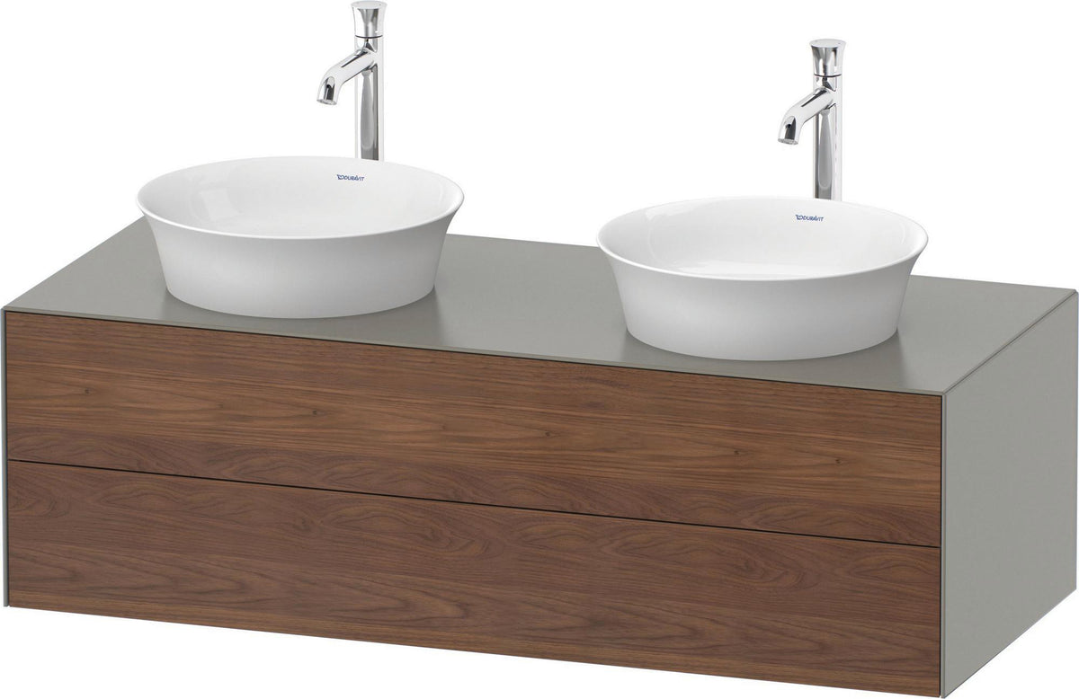 Duravit White Tulip Waschtischunterbau 1300 mm, 2 Schubkästen, graphit seidenmatt, wandhängend