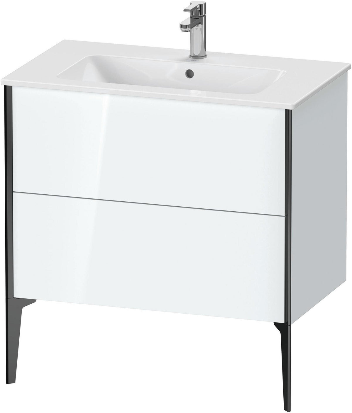 DURAVIT XViu Waschtischunterbau bodenstehend 594x810x480 mm mit 2 Auszügen, weiß matt