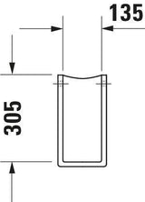Duravit Halbsäule Starck 3 von Philippe Starck – Keramik, weiß, 315x170x320 mm