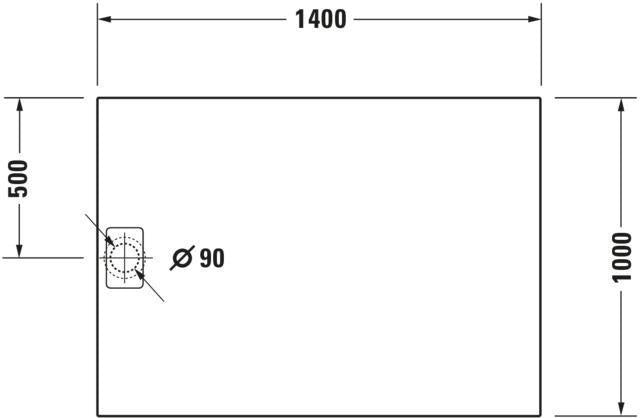 DURAVIT Stonetto Duschwanne 1400x800x50 mm Mineralguss Weiß Matt – Bodenbündig & Rutschhemmend