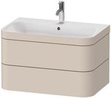 Duravit Waschtischset Happy D.2 Plus 2 Schubkästen 775x490 mm taupe supermatt