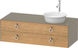 DURAVIT White Tulip Konsolenwaschtischunterbau wandhängend 1300 mm mit LED-Innenbeleuchtung und Soft-Close