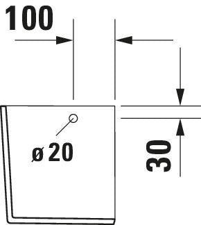 Duravit No.1 Halbsäule Weiß 280x175x290 mm – Wandhängende Keramik-Halbsäule