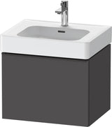DURAVIT D-Neo Waschtischunterbau 584 mm Eiche Schwarz Matt mit Bronze Griff