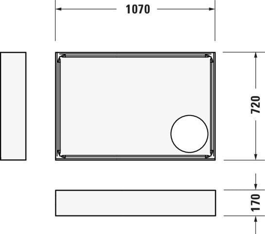 DURAVIT D-Code Duschwanne 1100x750x85 mm Weiß Sanitäracryl Rechteckig