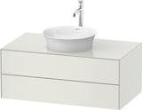 DURAVIT White Tulip Wand-Waschtischunterbau 1000 mm, 2 Schubkästen, Weiß Seidenmatt, LED