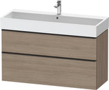 Duravit D-Neo Waschtischunterbau 1184 mm Eiche Terra Matt – 1 Auszug, wandhängend, Soft-Close