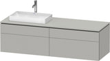 Duravit L-Cube Waschtischunterbau 1620 mm taupe supermatt mit Tip-On und Soft-Close