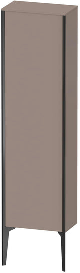 Duravit XViu Halbhochschrank 1330 mm, 1 Tür, links, basalt matt – Push-Open & Soft-Close