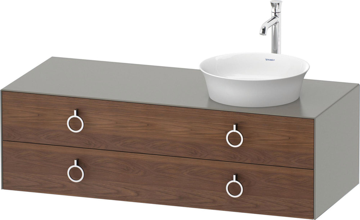 DURAVIT White Tulip Konsolenwaschtischunterbau wandhängend 1300 mm mit LED-Innenbeleuchtung und Soft-Close