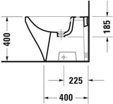 DURAVIT DuraStyle Stand-Bidet 575 mm weiß mit Überlauf und 1 Hahnloch