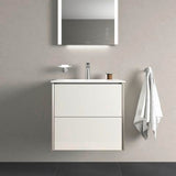 DURAVIT Viu Möbelwaschtisch 630 mm Weiß mit Überlauf und 1 Hahnloch